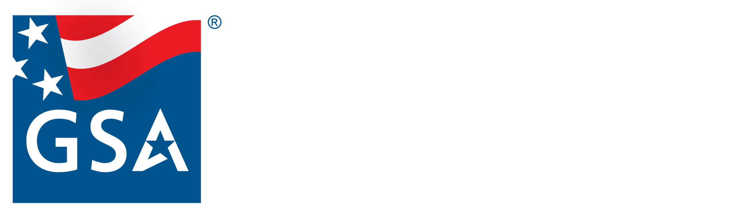 GSA logo with a stylized American flag on a blue background, next to the word "Advantage!" in light gray text.